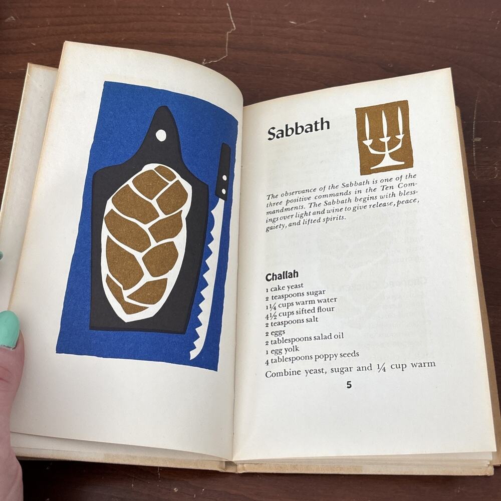 Peter Pauper Press Simple Jewish Cookery Cookbook 1962 Edna Beilenson HCDJ - Picture 9 of 10